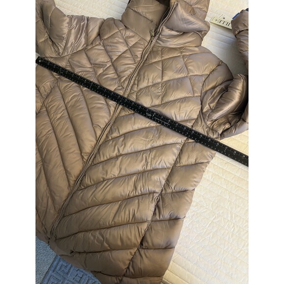 New Bernardo Performance Puffer Jacket Women’s Packable Hooded Beige Brown 1X - Picture 9 of 12